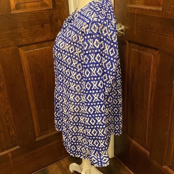 Chico's Sheer Long Sleeve Blouse - Picture 3 of 7